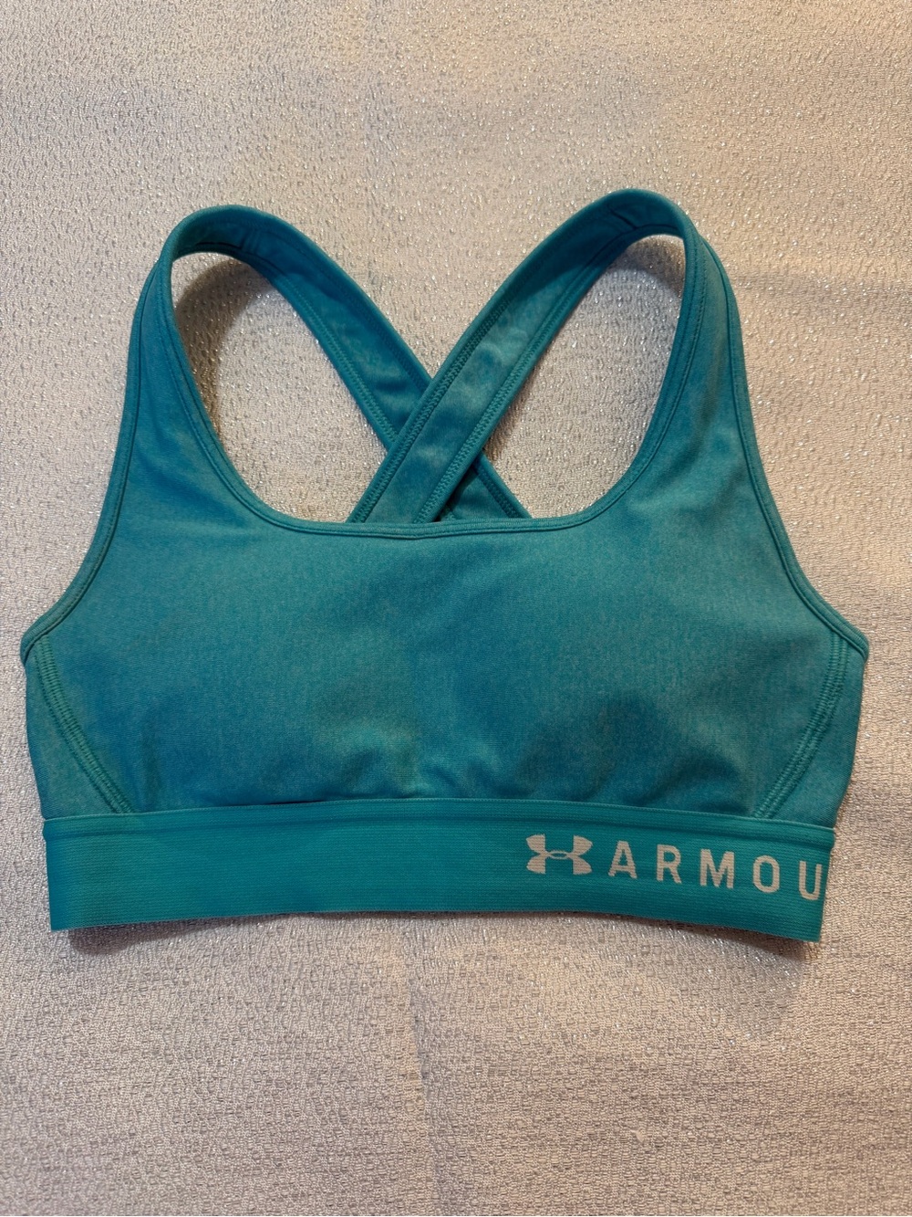 Under Armour Teal Cross-Back Sports Bra with Logo Band